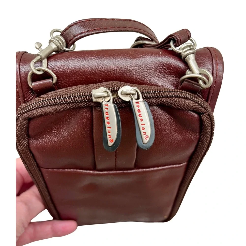 Travelon Crossbody Bag Travel Purse Shoulder Bag Burgundy Organizer